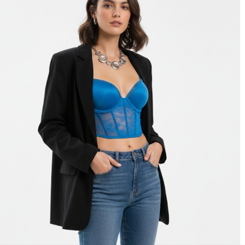 Nwt Victoria's Secret Push Up Blue Bra with Molded Cups - Picture 1 of 15